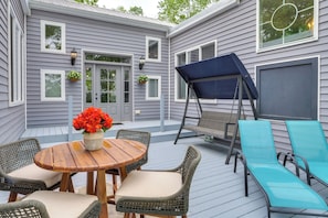 Deck | Dining Area | Lounge Chairs | Swing