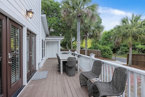 Enjoy a meal on the back deck.