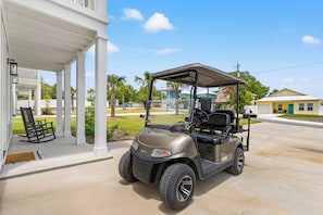 Our Panama City Beach vacation rental includes use of our golf cart with each stay.