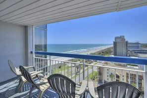 Have your morning coffee while watching the waves roll in.