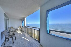 Have your morning coffee on the private oceanfront balcony.