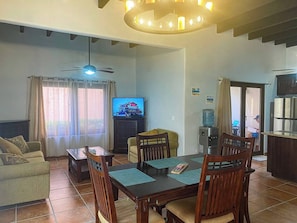 Open plan living, kitchen and dining