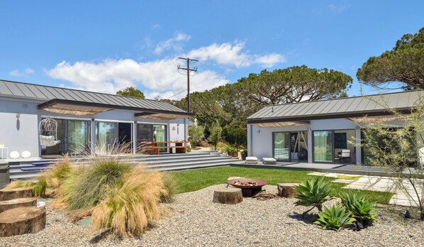 Guest House on the left, Studio on the right