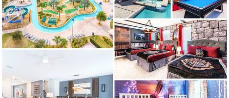 Amazing Lake View Villa with private pool, themed rooms, and resort amenities!