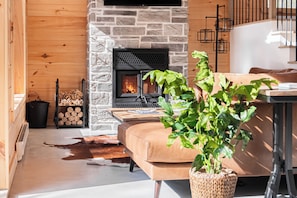 View of the living room from the dining room