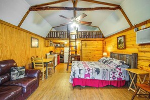 Living Area | Flat-Screen TV | Mini-Split Heating | Wall A/C Unit