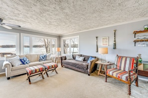 Living Room | Upper Floor | Full Sleeper Sofa | Central A/C & Heating