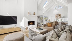 Open plan living, dining and kitchen area