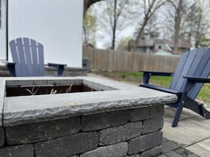 Outdoor fire pit with ADK Chair Seating