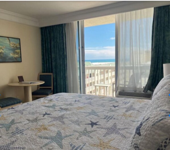 Ocean view from bed