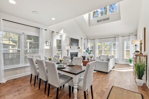 Open concept living and dining room