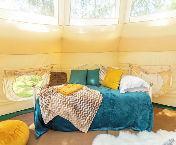 Inside the Emperor Tent.