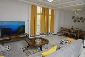 Living room, dining room