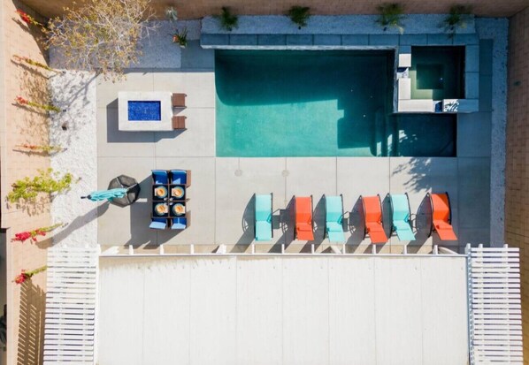 Top view of the backyard