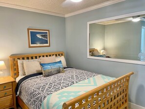 Queen bed. 