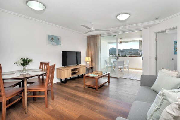 In the evenings, relax on the lounge, while catching up on your favourite TV. The sofa bed can be arranged upon request.