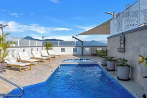 Cool off in the communal pool or relax in the spa, there are daybeds where you can soak up the sunshine.