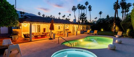 Pool and Spa by Night