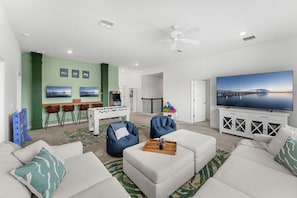 Spacious game room of activities