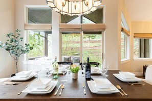 Dining Table adjacent to Back Patio