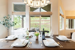 Dining Table adjacent to Back Patio