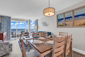 Coastal inspired dining area