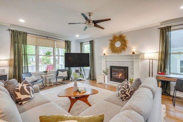 Durham Vacation Rental | 3BR | 2.5BA | 1,841 Sq Ft | Stairs Required