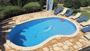 Pool with outside shower