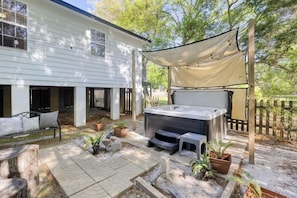 Back Yard with hot tub