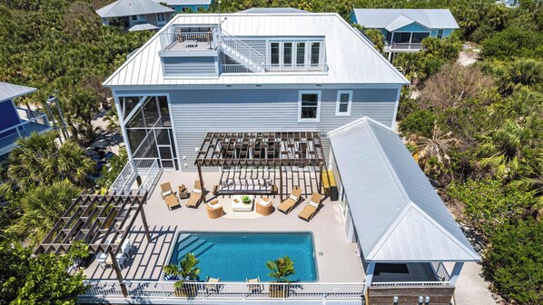 The backyard oasis is designed for relaxation, fun, and making unforgettable memories under the sun.