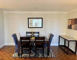 Dining area in the living room