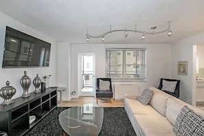 Smart TV and a spacious living room