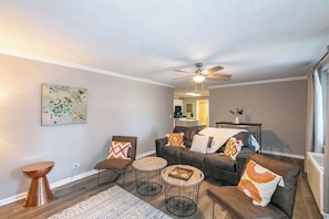 Living room with sofa bed