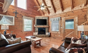 Indoors, Hardwood, Furniture, Living Room, Appliance