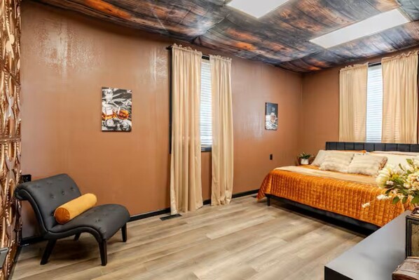 Sink into sultry comfort-rich copper tones & velvet luxury await you here.