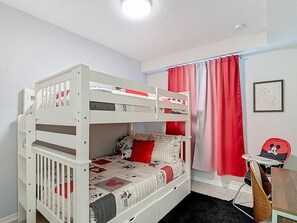 Mickey Themed Bedroom with Full Bunkbed