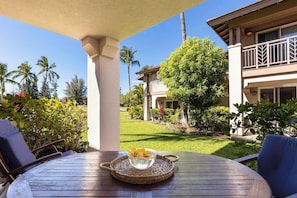 Enjoy a meal on the lanai!