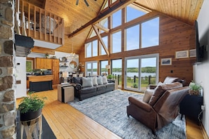 Stunning views of the lake from the main living area