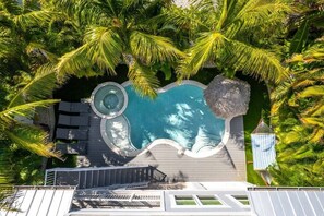Aerial of the backyard 