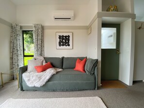 Living area with Smart TV.