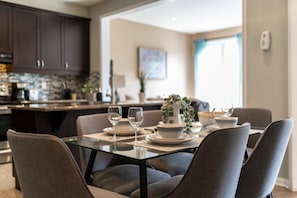 Dine and laugh with our classy area made to create lasting memories and enjoy shared food.