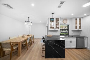 Fully stocked kitchen