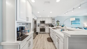 Open kitchen/living area