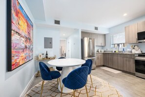 Gather, dine, and unwind in this inviting dining space.
