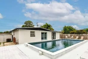 Take a dip in our private pool area.