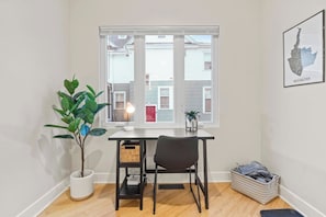 From the high-speed internet to the stunning views, our work station by the window is the perfect place to get work done or simply relax and recharge