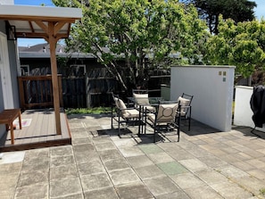 sunny patio access from lower level to have your coffee or evening beverage