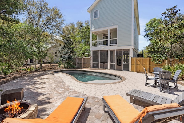 Soak up the sun by your private pool—relaxation starts here.

