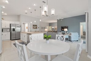 Open Concept: Dining, Kitchen and Living Room