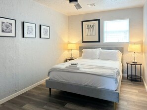 A serene bedroom where every detail is crafted to enhance your sleep and relaxation.